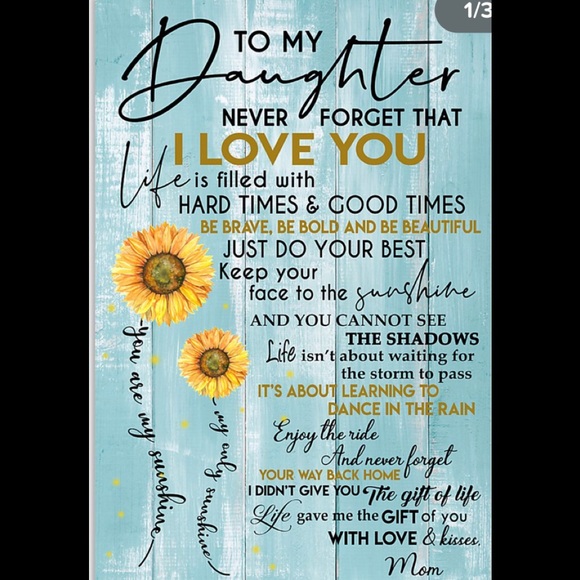 💕" LOVE LETTER TO A DAUGHTER 16x24" POSTER💕 - Picture 3 of 3